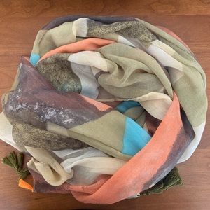 Multi-Colored Earth Tones Scarf